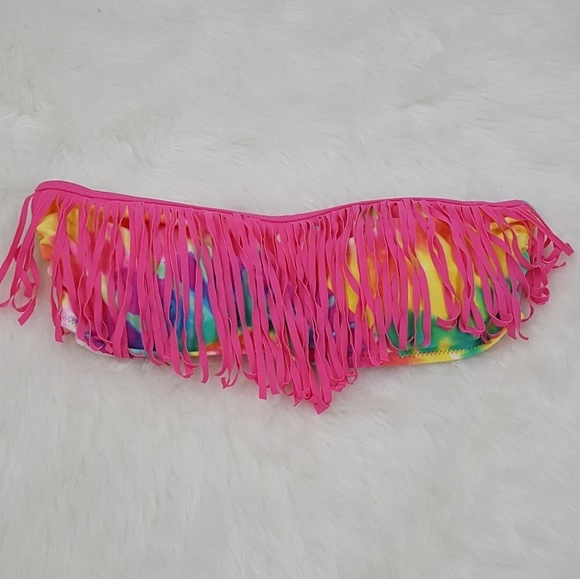 Pink Pig Apparel - Rainbow Tie Dyed‎ Bandeau - Picture 1 of 5